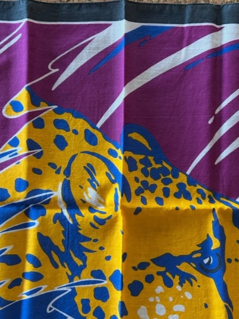 Vintage Gucci 1970's Cheetah Pattern Cotton Pocket Square Handkerchief Italy - Picture 5 of 9